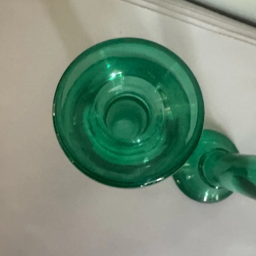 Indiana Glass Evergreen Bud Vase/taper Candle Holder